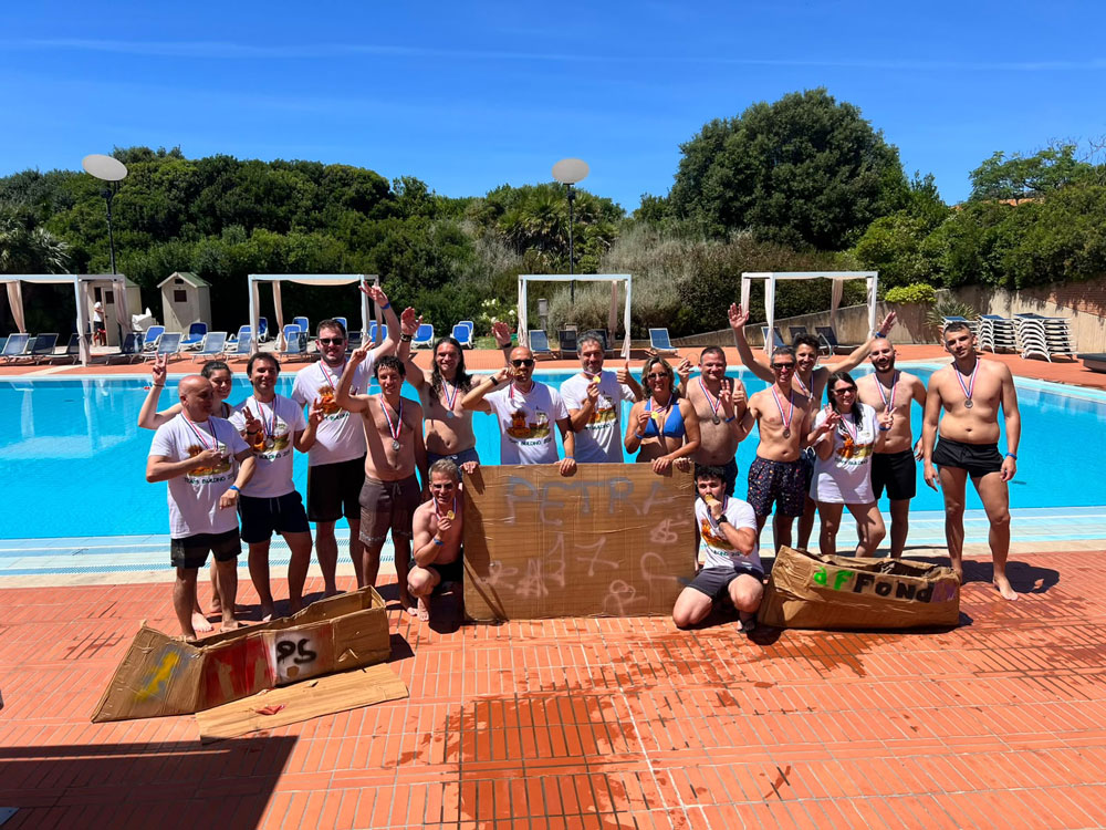 CBRE, team building estivo tra carton boat e degustazione in cantina